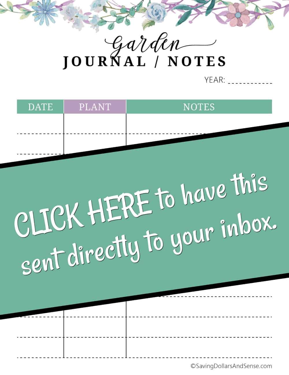 FREE Garden Journal Printables