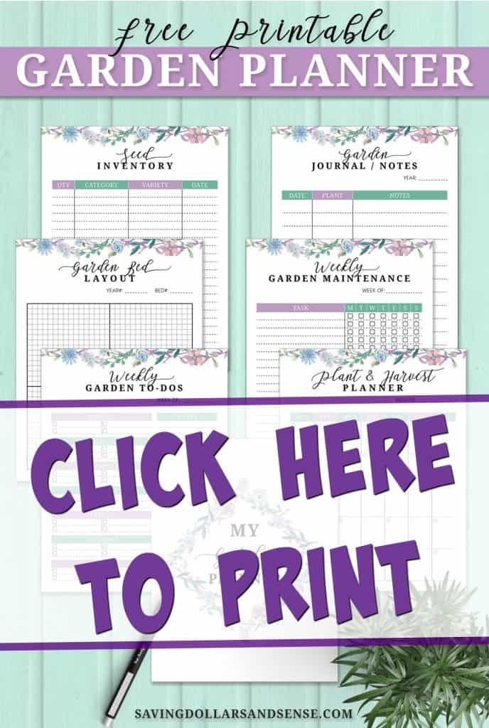 printable garden planner