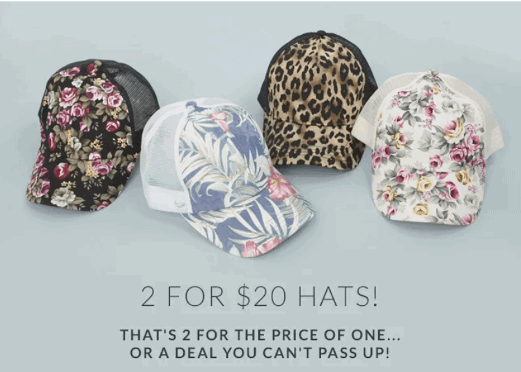  Get Two Ball Caps for $20 Shipped! 