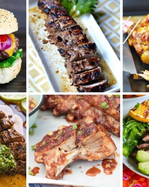 Six different ribeye, steak, and chicken recipes that need to be bbqed.