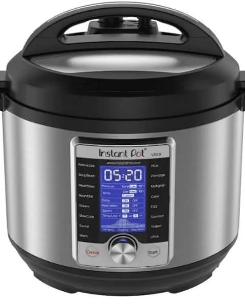 Instant pot ultra against a white background