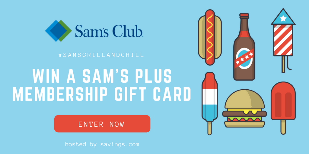 Sam's Club Plus Membership 100 Gift Card Giveaway (Ten Winners