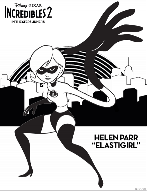 Elastigirl coloring page from The Incredible\'s 2.