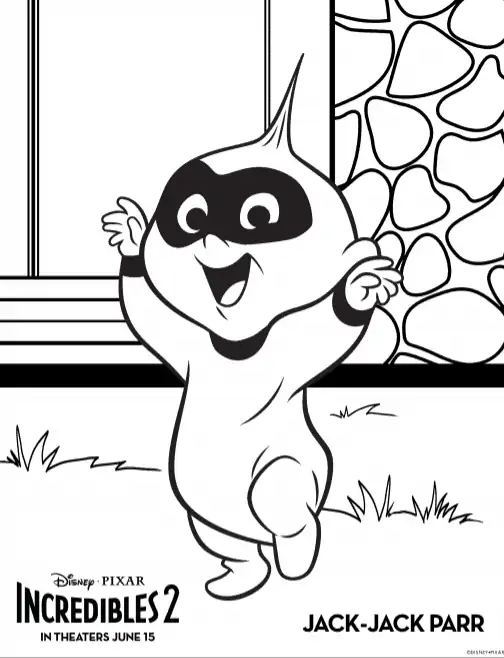 Jack-Jack coloring page from The Incredible\'s 2.