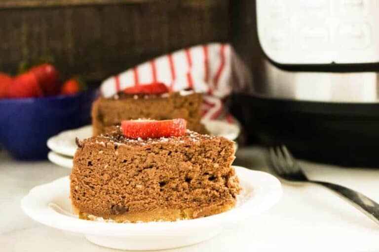 Instant Pot Chocolate Amaretto Cheesecake