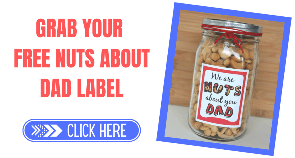 Free nuts about dad label.