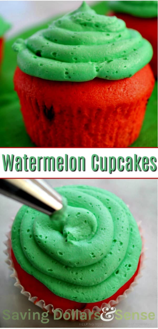 how to make watermelon cupcakes