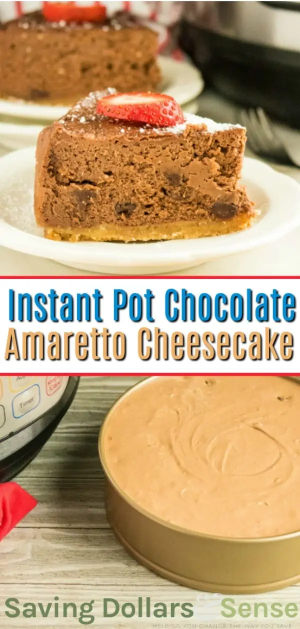 Instant Pot Chocolate Amaretto Cheesecake