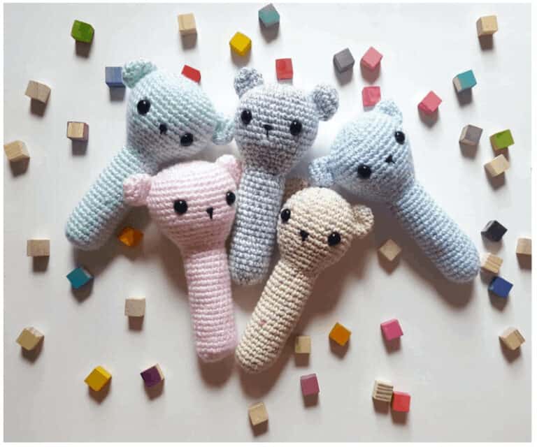 crochet baby rattles