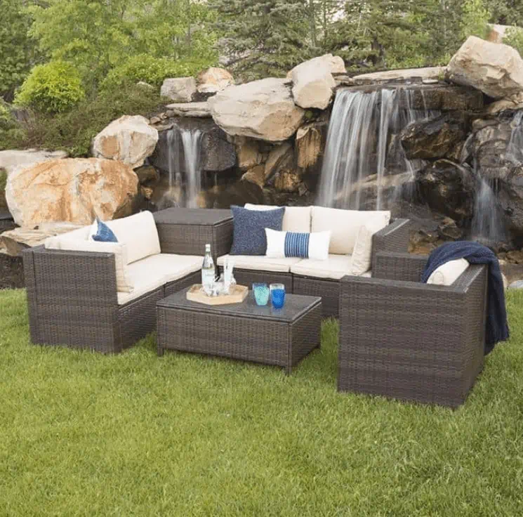 7-Piece Modern Rattan Outdoor Furniture Set