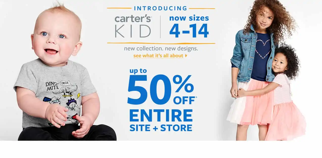 Carter\'s 50% off Sale + $10 to Spend FREE!