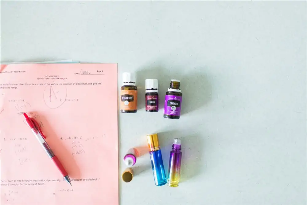 Essential oils and school work.