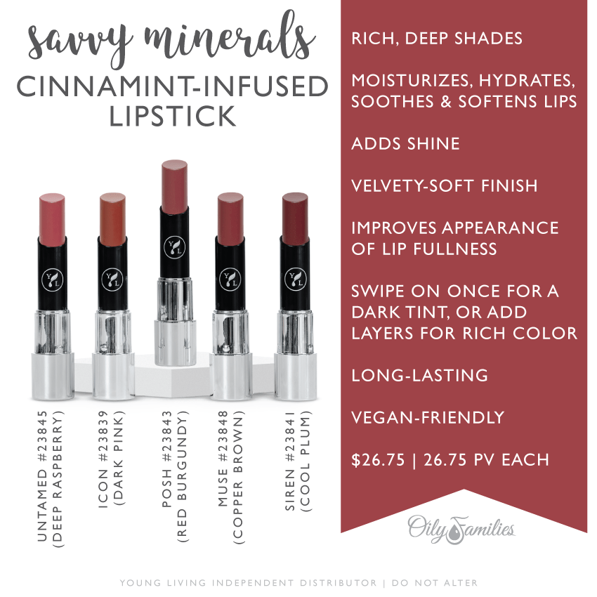 Savvy Minerals Lipstick Color Chart