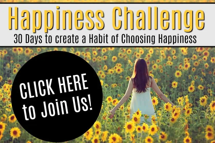 Happiness challenge. 30 days to create a habit of choose happiness.