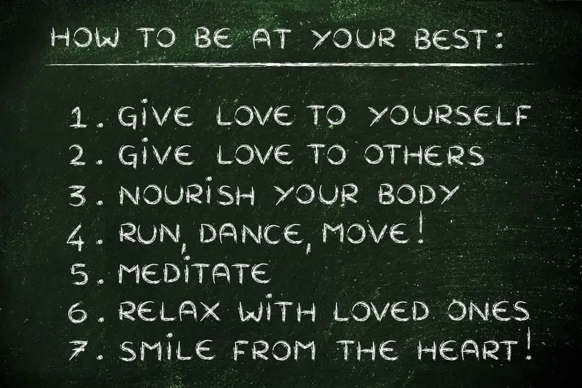A list of ways to be your best self.