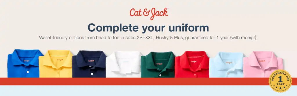 Cat and Jack school uniforms