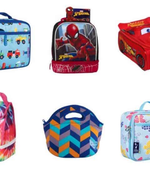 several kids lunchbags