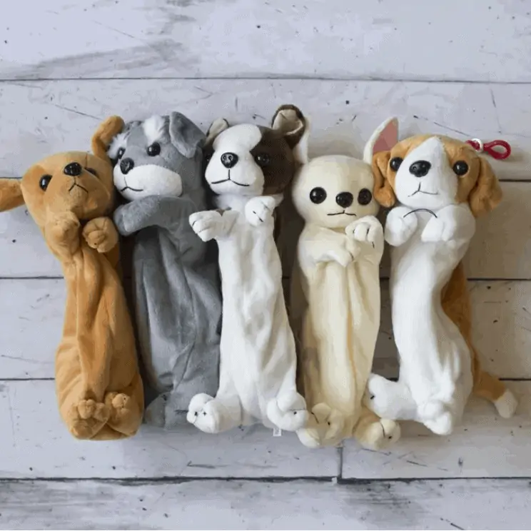 Plush Puppy Pencil Pouches 