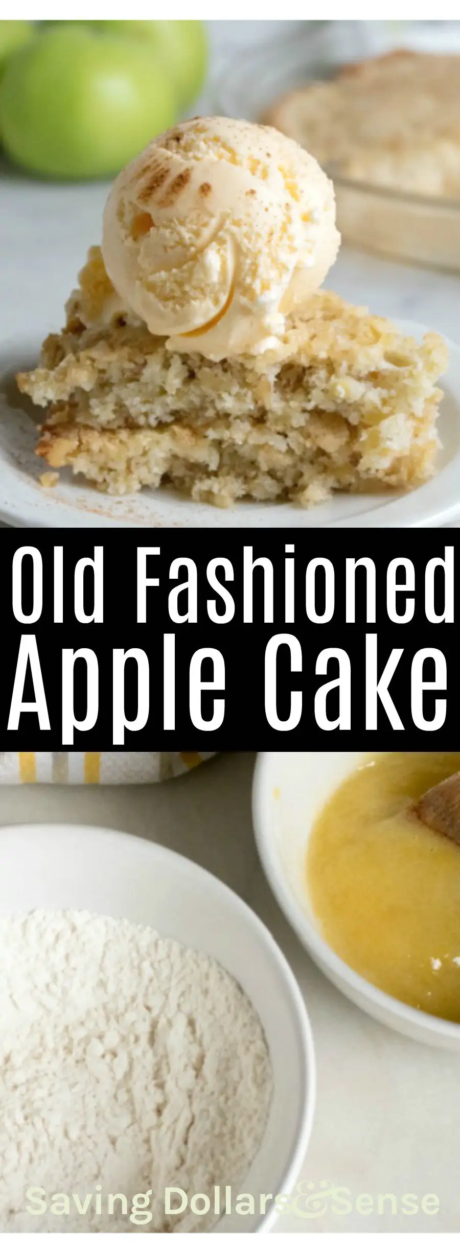 Old fashioned apple dump cake.