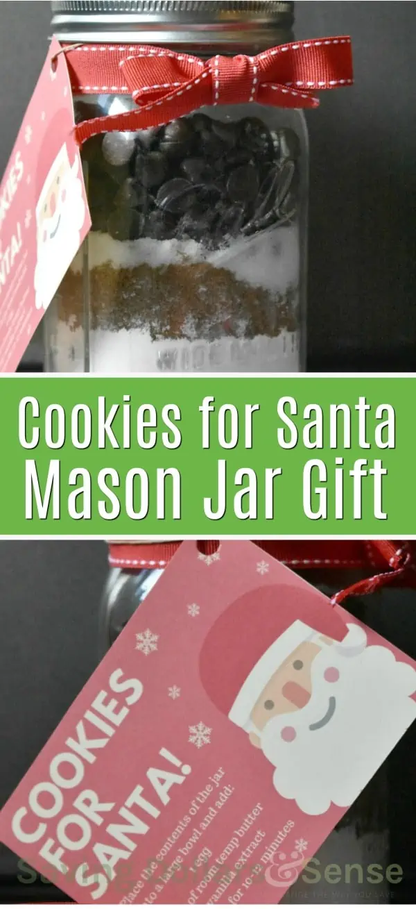 Mason Jar Cookies for Santa Gift