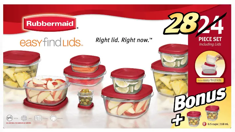 FREE Rubbermaid 24-Piece Food Storage Container Set after Cash