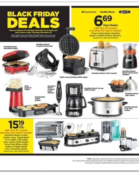 Kohl's Black Friday Small Kitchen Appliances sale.