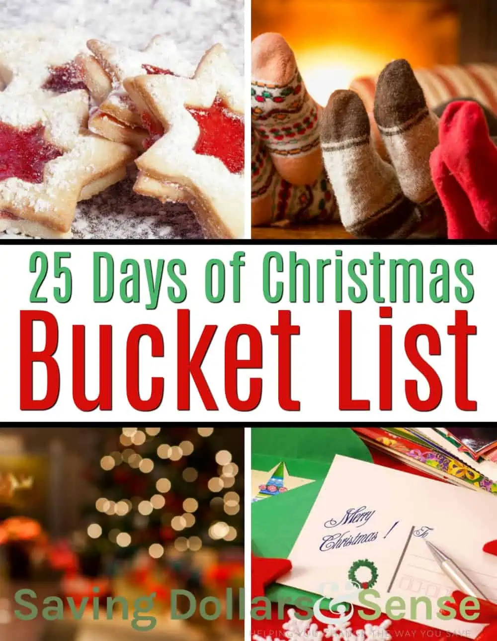 25 Days of Christmas Bucket List and family fun activities.