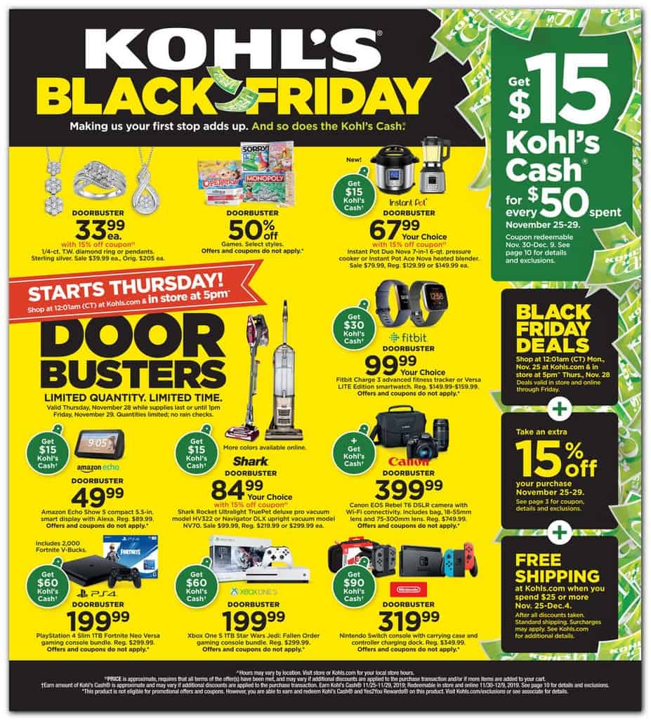 2019 Kohl's Black Friday Sales (Just Released!!) - Saving Dollars & Sense