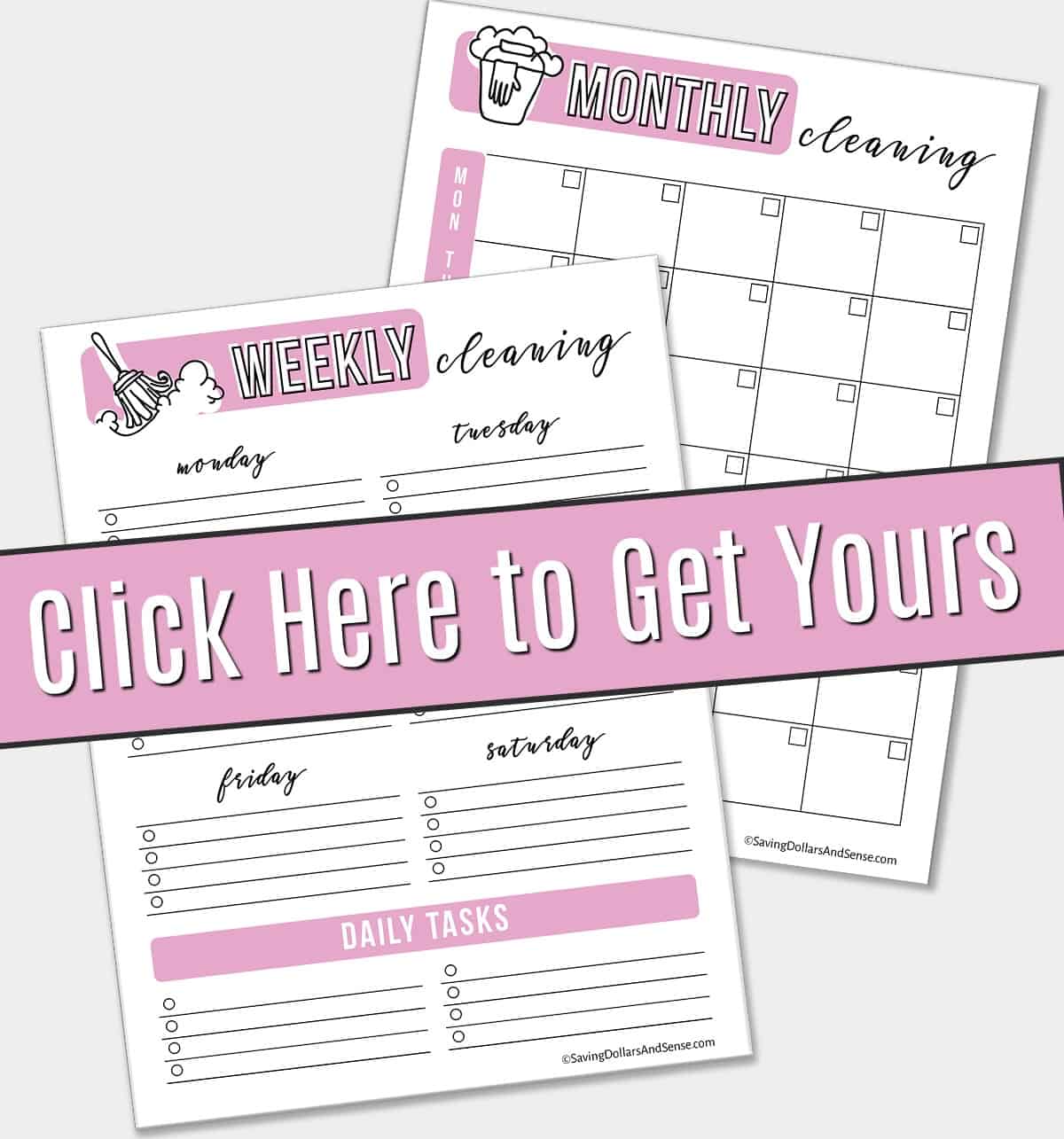 Grab Your FREE Printable Cleaning Schedules