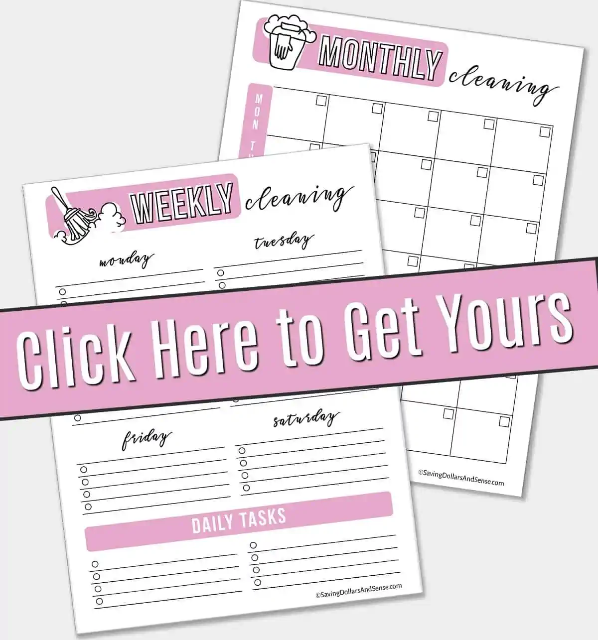 Grab Your FREE Printable Cleaning Schedules