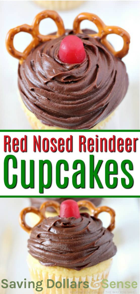 Red Nosed Reindeer Cupcakes