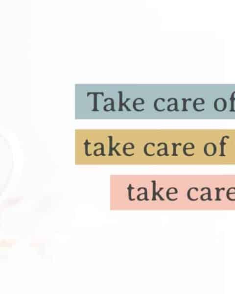 Inspirational quote about motherhood and practicing self-care.