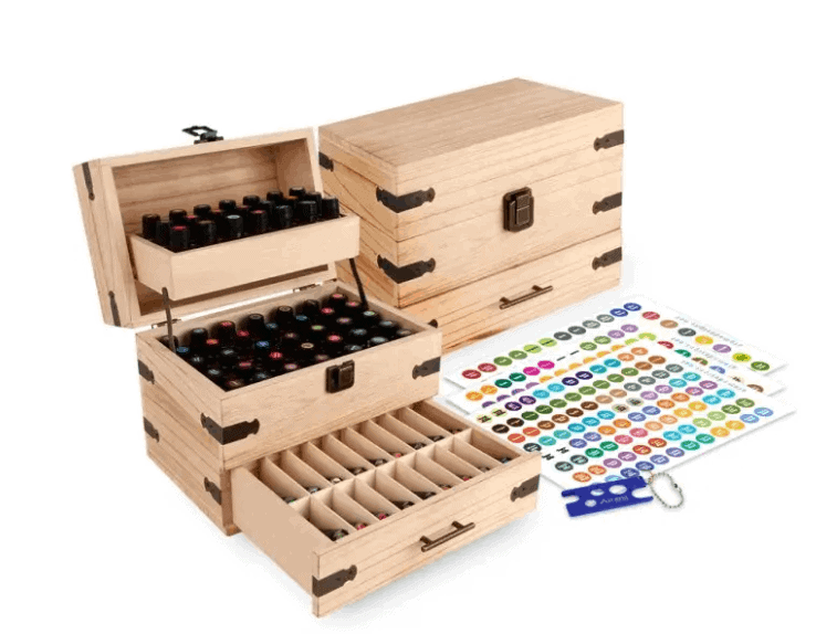 Wooden Essential Oils Case Organizer