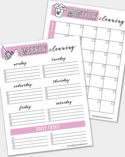 Grab Your FREE Printable Cleaning Schedules