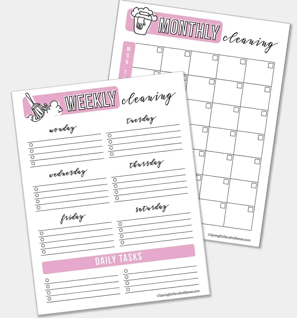 Grab Your FREE Printable Cleaning Schedules