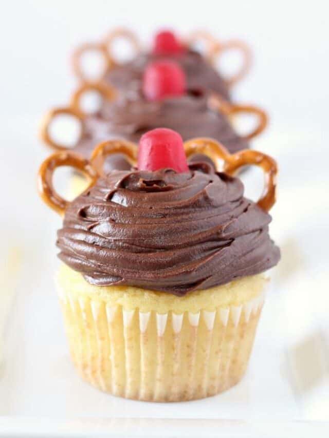 Red Nosed Reindeer Cupcakes Story