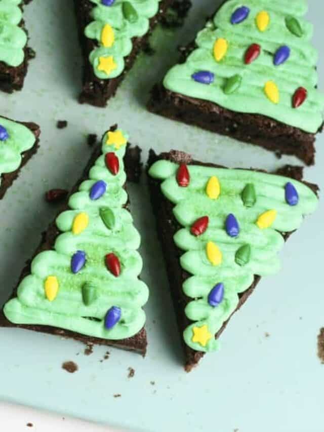 Christmas Tree Brownies