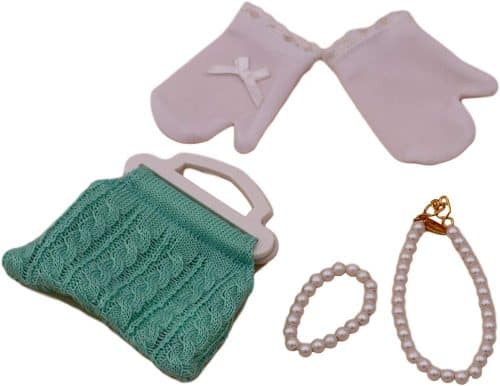 american girl Maryellen\'s purse, gloves, and meet accessories