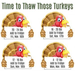 How Long to Thaw a Turkey for Thanksgiving Dinner