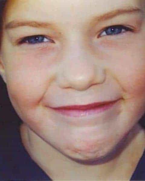 close up of a girls face