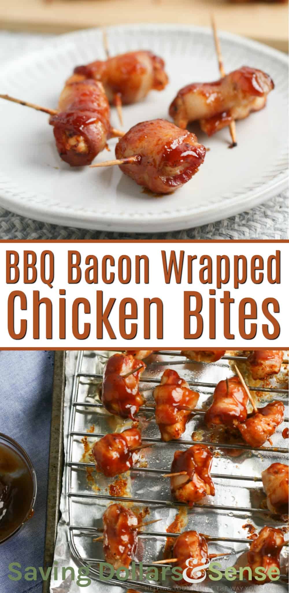 BBQ Bacon Wrapped Chicken Bites