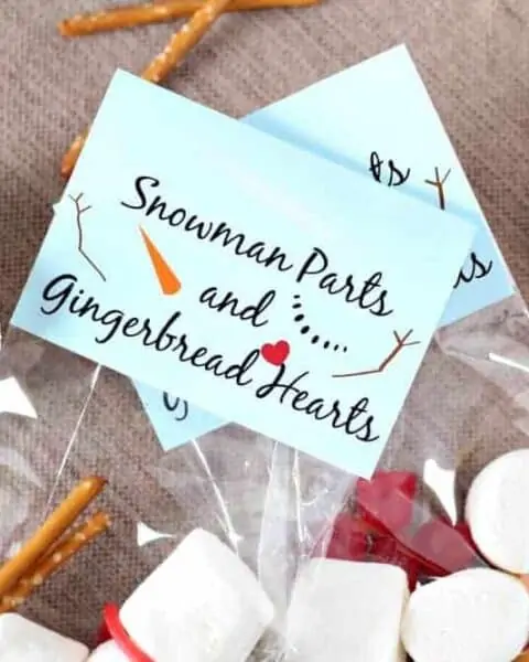 Snowman Parts and Gingerbread Hearts