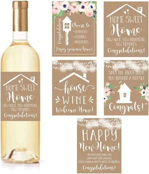 Homeowner wine labels. The Best Gifts for New Homeowners