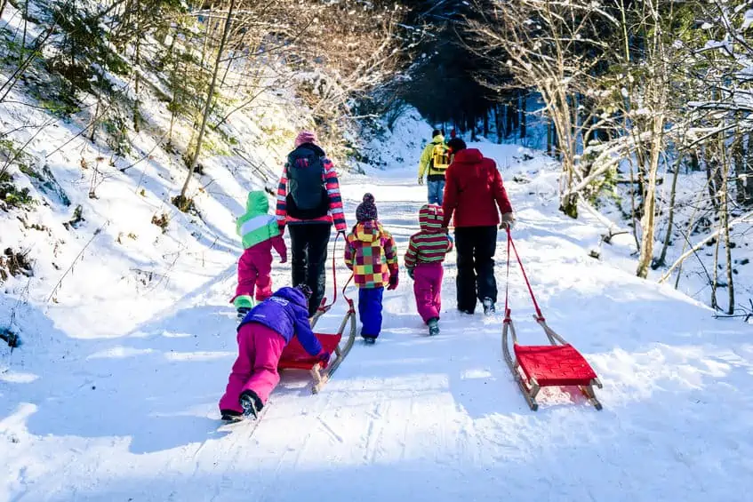 winter sledding