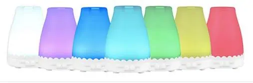 Multi-colored diffussers to select from. These essential oil diffusers are LED colors.