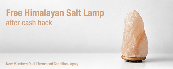 Free Himalayan Salt Lamp after cash back.