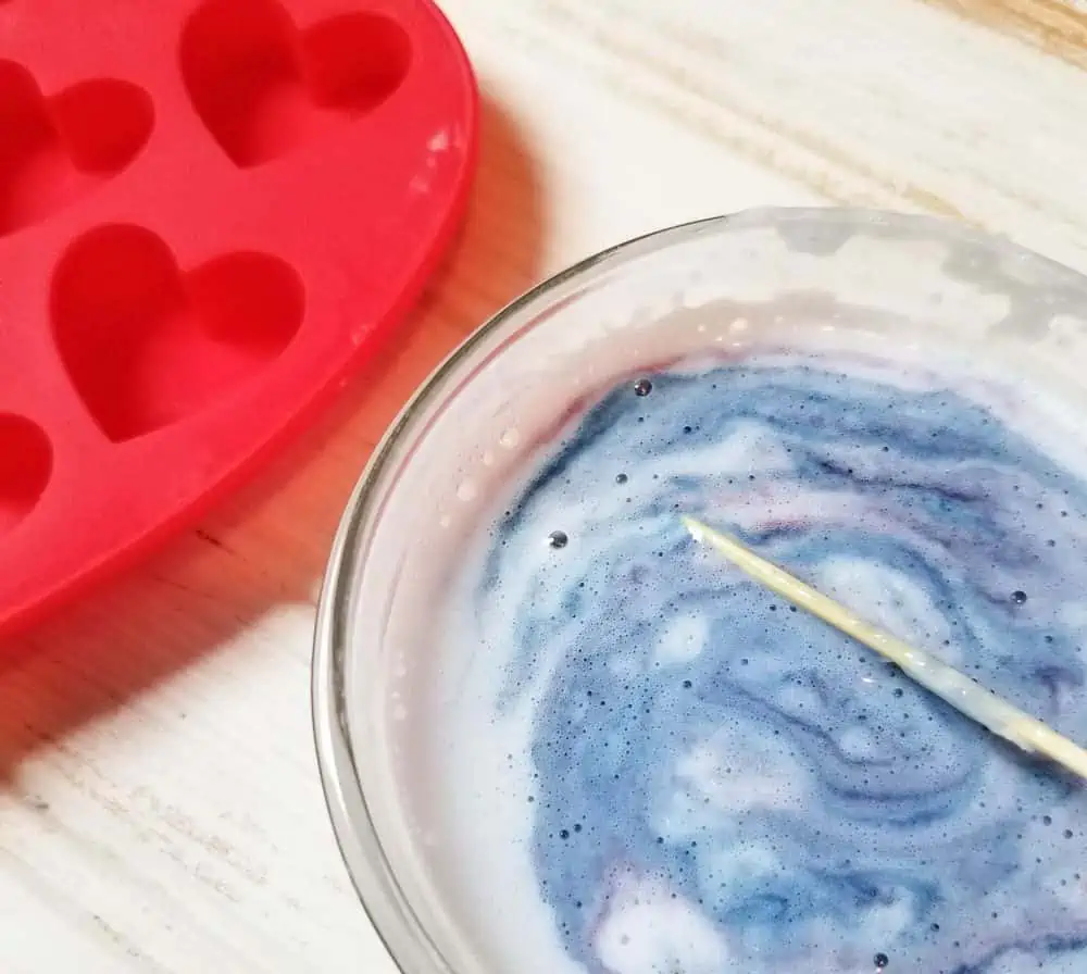 Ingredients for lavender soap recipe.