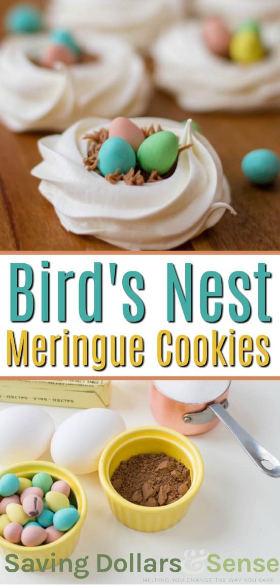 Easy Bird Nest Meringue Cookies