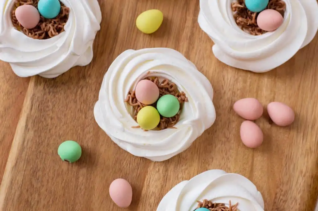 Bird Nest Meringue Cookies