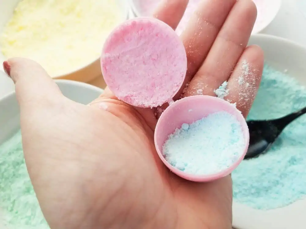 bath fizzies with essential oils